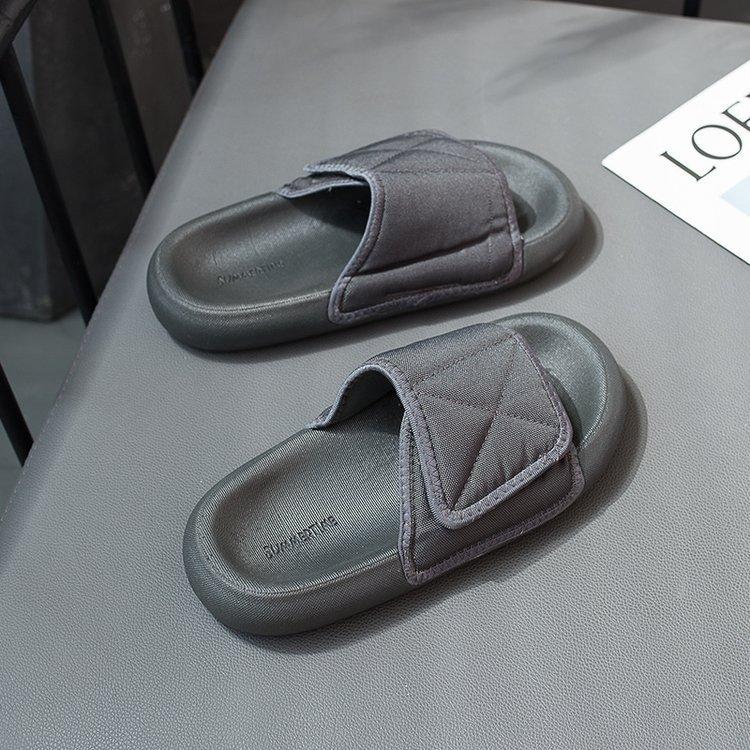 Oversized Velcro Slippers by White Market