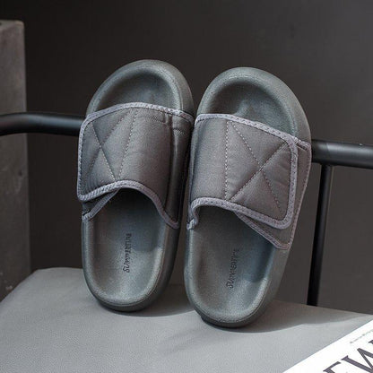 Oversized Velcro Slippers by White Market