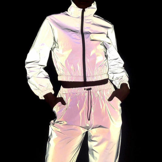 3M Reflective 2 Piece Tracksuit Set by White Market