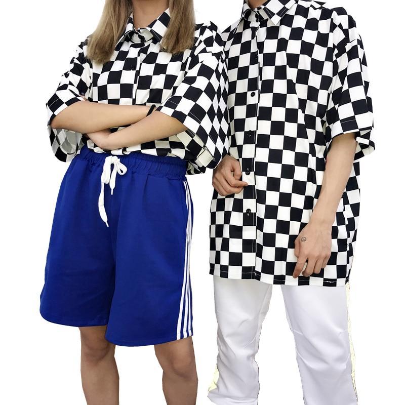 Oversized Checkerboard Button Down by White Market