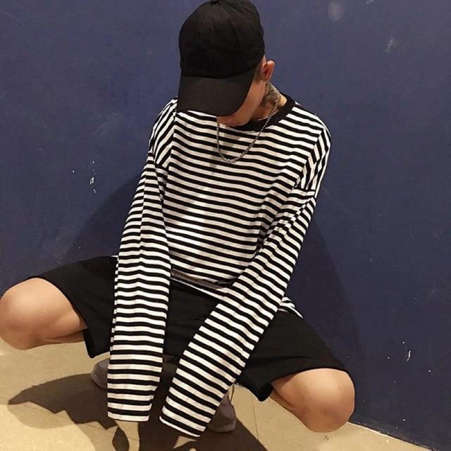 Long Sleeve Striped Tee by White Market