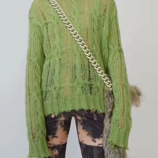 Distressed Neon Sweater by White Market