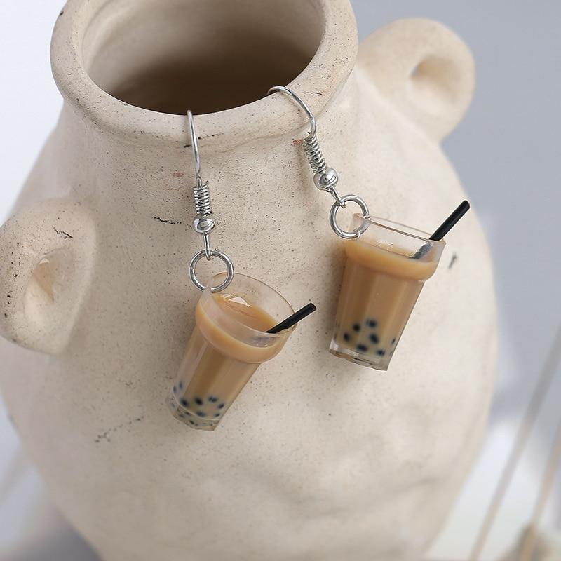 Bubble Tea Earrings by White Market