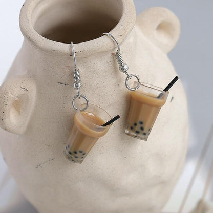 Bubble Tea Earrings by White Market