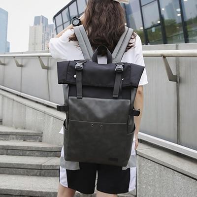 Faux Leather Oxford Backpack by White Market