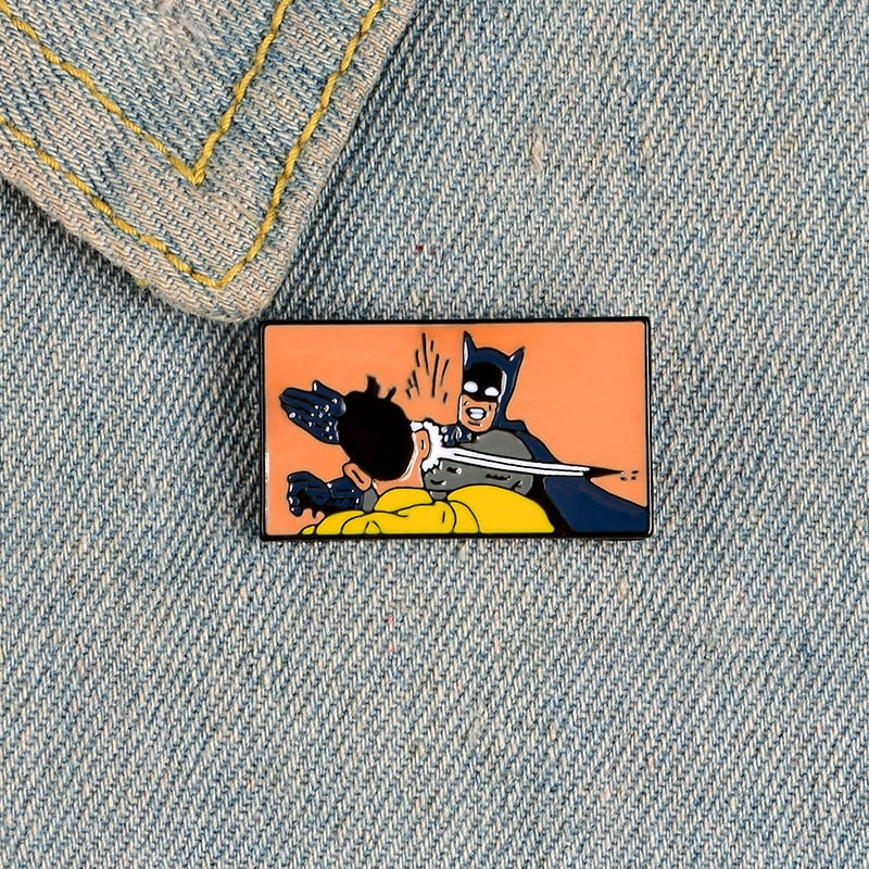 Batman Slapping Robin Pin by White Market