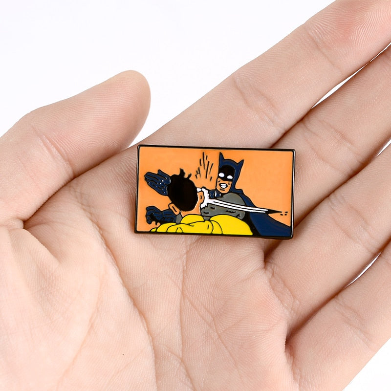 Batman Slapping Robin Pin by White Market