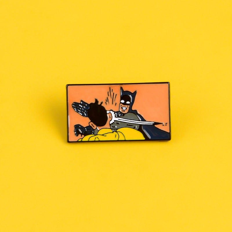 Batman Slapping Robin Pin by White Market