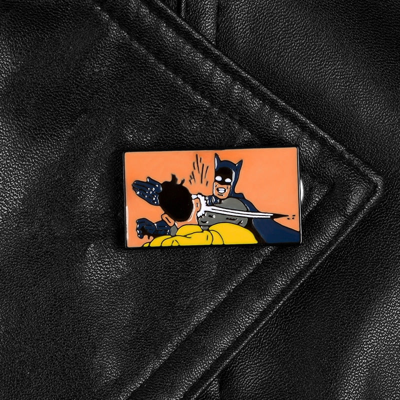 Batman Slapping Robin Pin by White Market