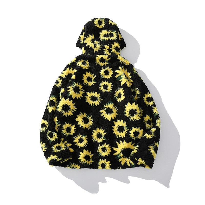 Sunflower Sherpa Hoodie by White Market