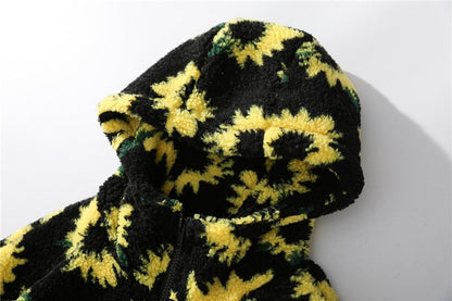 Sunflower Sherpa Hoodie by White Market