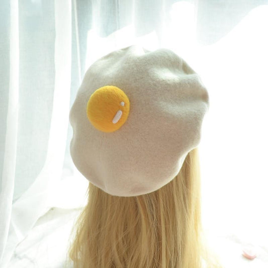 Sunny Side Up Egg Beret by White Market