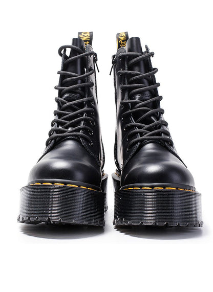 Genuine Leather Combat Platform Boots by White Market