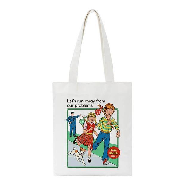 "Let's Find A Cure For Stupid People" Tote Bag by White Market