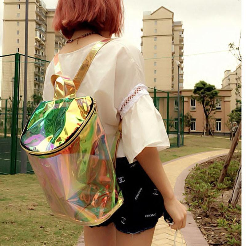 Holographic Transparent Backpack by White Market