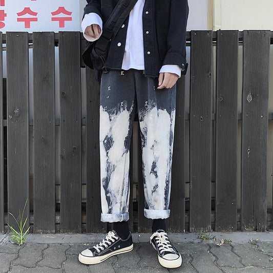 Vintage Acid Washed Denim Trousers by White Market