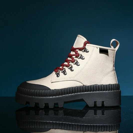 Elevated Canvas Boots by White Market