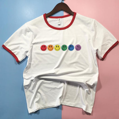 Rainbow Smiley RInger Tee by White Market