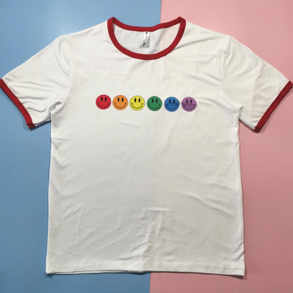 Rainbow Smiley RInger Tee by White Market