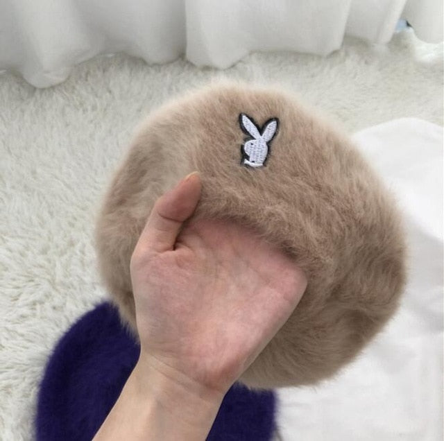 Playboy Faux Fur Beret by White Market