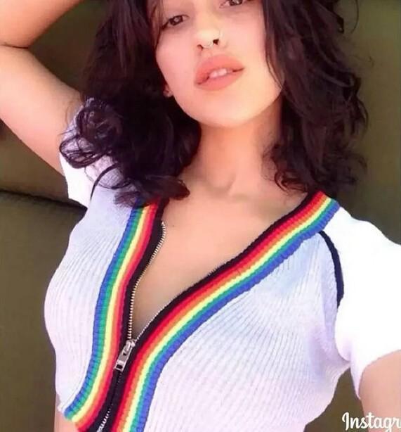 Knitted Rainbow Shirt by White Market