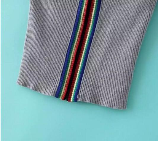 Knitted Rainbow Shirt by White Market