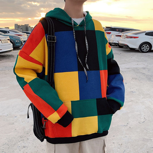 Color Block Pullover Hoodie by White Market