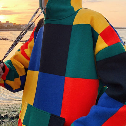 Color Block Pullover Hoodie by White Market