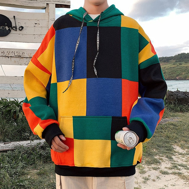 Color Block Pullover Hoodie by White Market