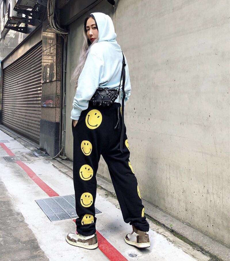 Happy Face Sweatpants by White Market