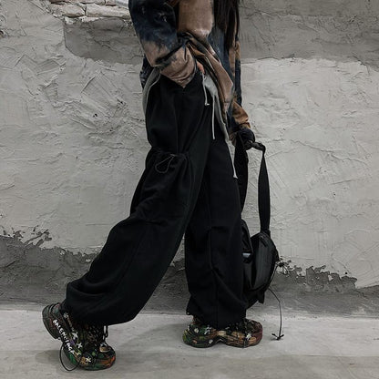 Unisex Draw String Loose Cargo Pants by White Market