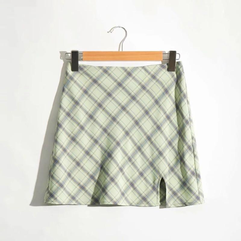 High Waisted Cut Mini Skirt by White Market