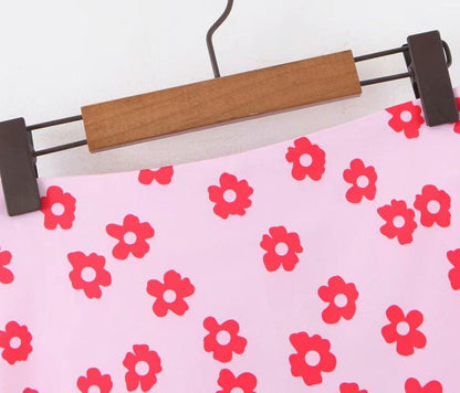 Pink Floral Mini Skirt by White Market