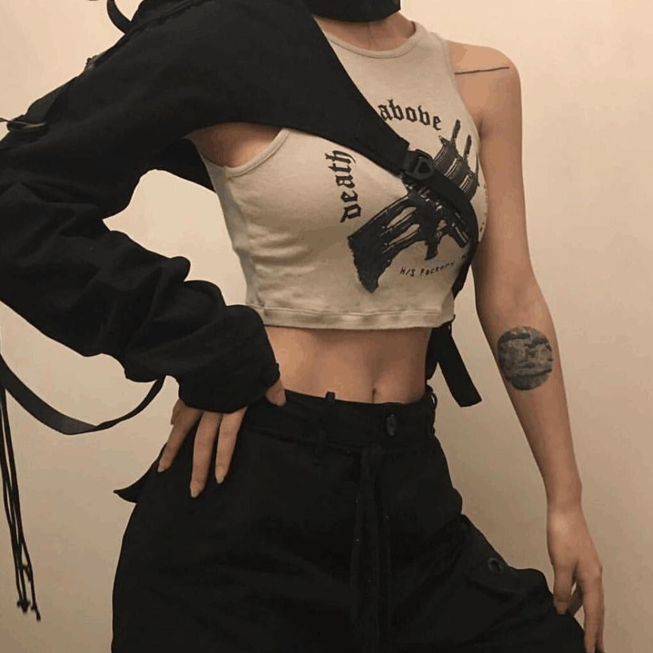 Death From Above Crop Top by White Market