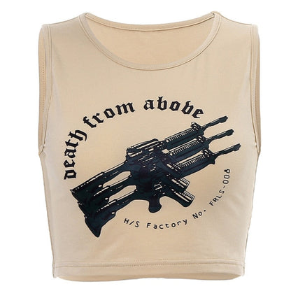 Death From Above Crop Top by White Market