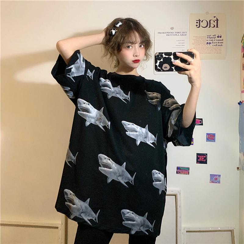 Oversized Shark Tee by White Market