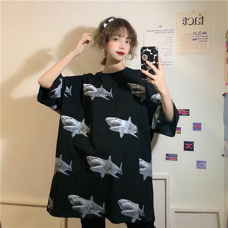 Oversized Shark Tee by White Market