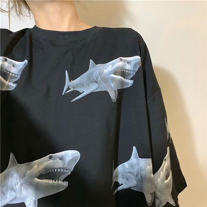 Oversized Shark Tee by White Market