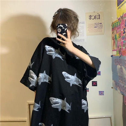 Oversized Shark Tee by White Market