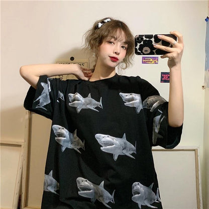 Oversized Shark Tee by White Market