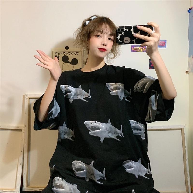 Oversized Shark Tee by White Market