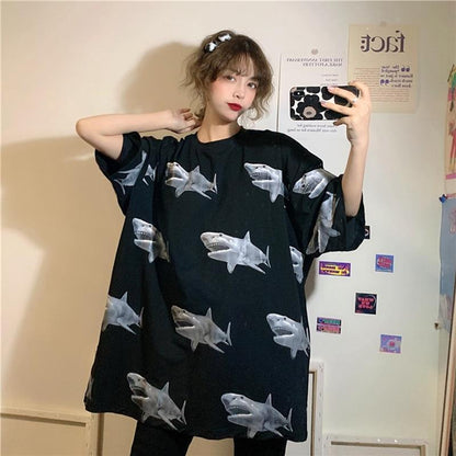 Oversized Shark Tee by White Market