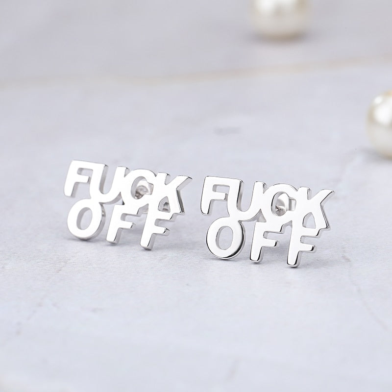 F Off Earrings by White Market