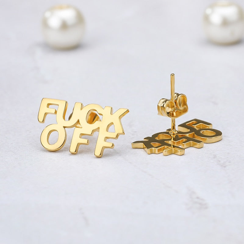 F Off Earrings by White Market