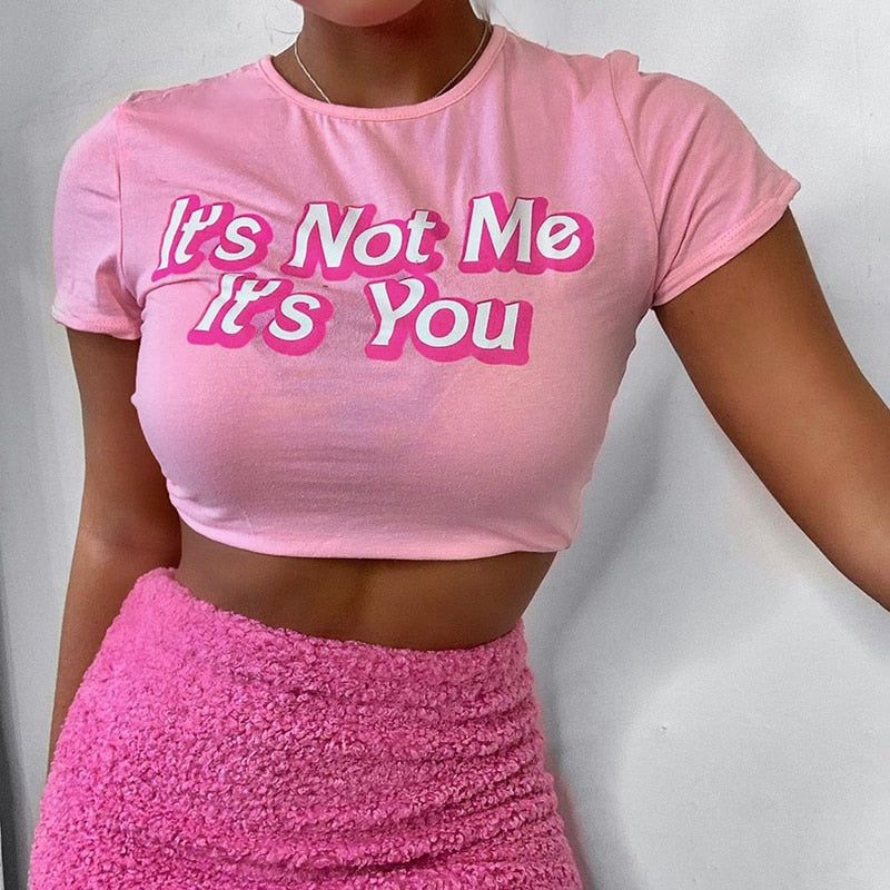 "It's Not Me It's You" Cropped Tee by White Market