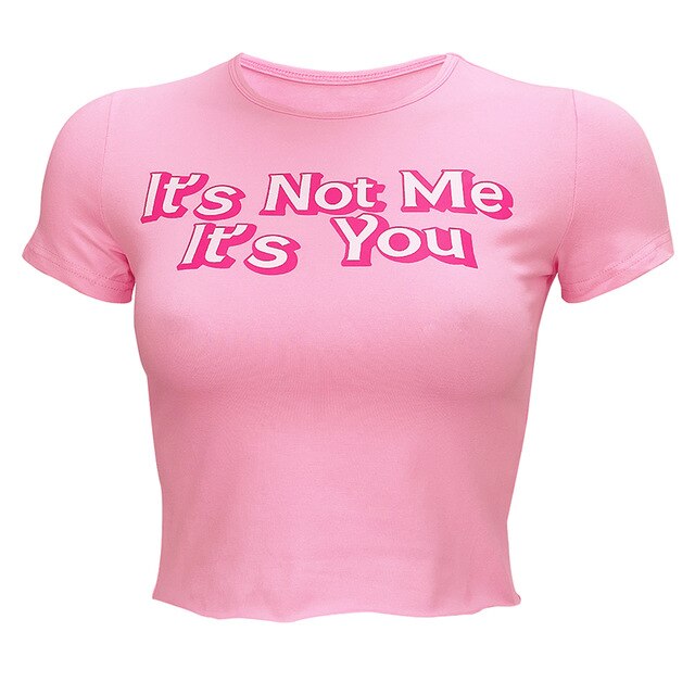 "It's Not Me It's You" Cropped Tee by White Market