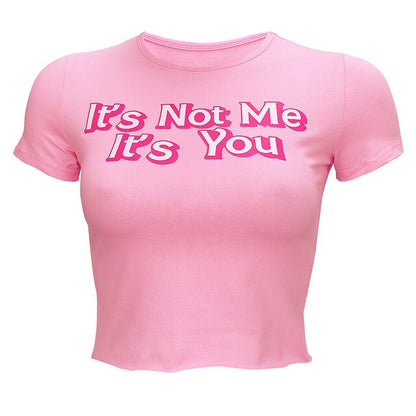 "It's Not Me It's You" Cropped Tee by White Market