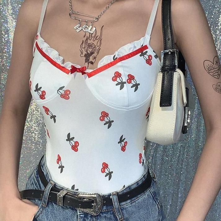 Cherry Bodysuit by White Market