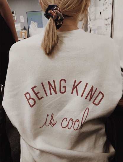 Being Kind Is Cool Oversized Sweater by White Market