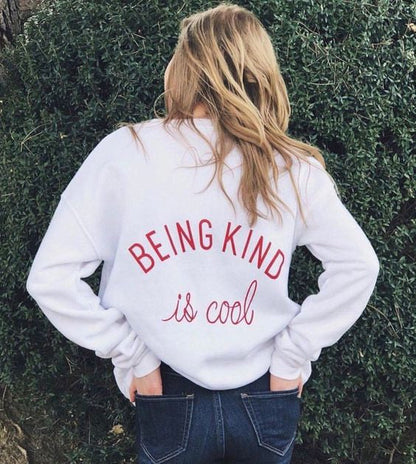 Being Kind Is Cool Oversized Sweater by White Market